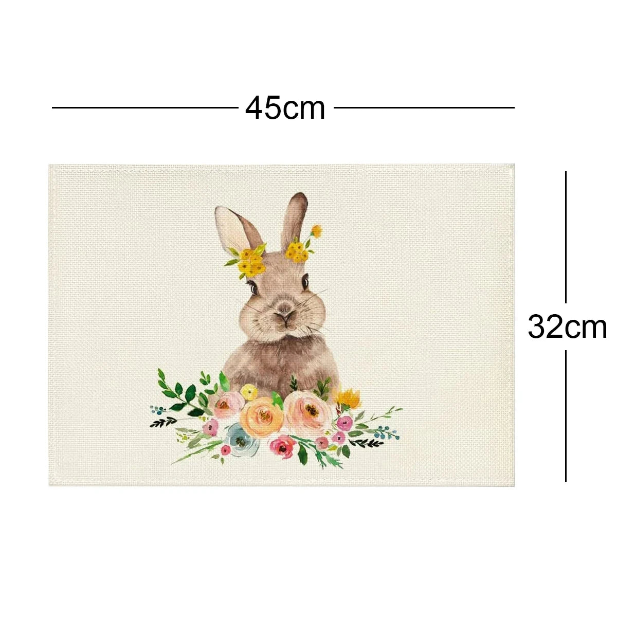 2024 Easter Bunny Table Runner Gnome Rabbit Party Decor Creative Tablemat Easter Placemat Table Decoration for Dining Home