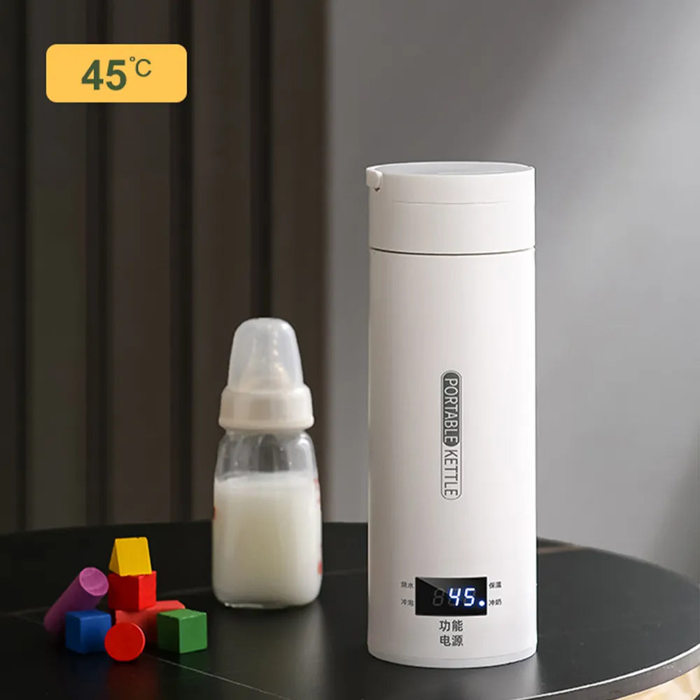 Portable Electric Kettles Tea Coffee Kettle Mini Travel Boil Water Stewable Keep Warm Appliances Thermo Anti-Scald Bottle