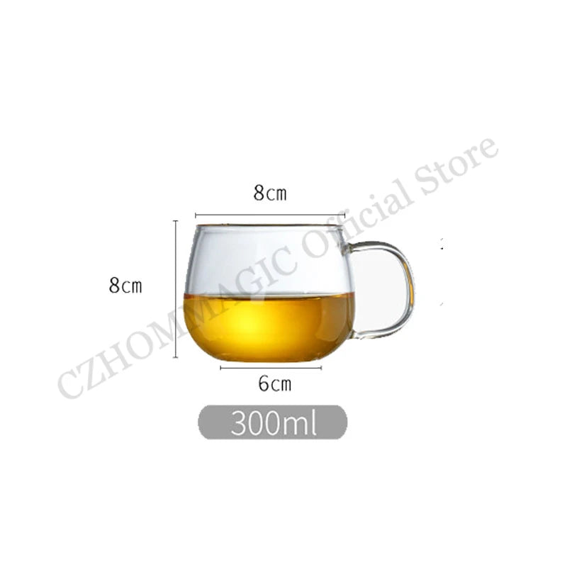 Transparent Borosilicate Glass Teapot Water Jug Heat-Resistant Large Capacity Kung Fu Kettle Home Flower Tea Pot Bottle Decanter