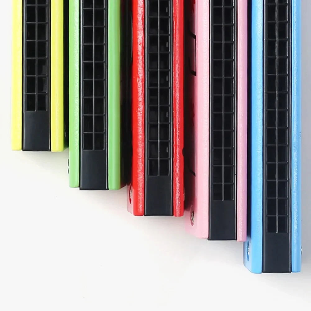 Wooden Harmonica Multicolored for Children 16 Holes Harmonica Mouth Organ Kids Music Instrument Educational Toy Gift