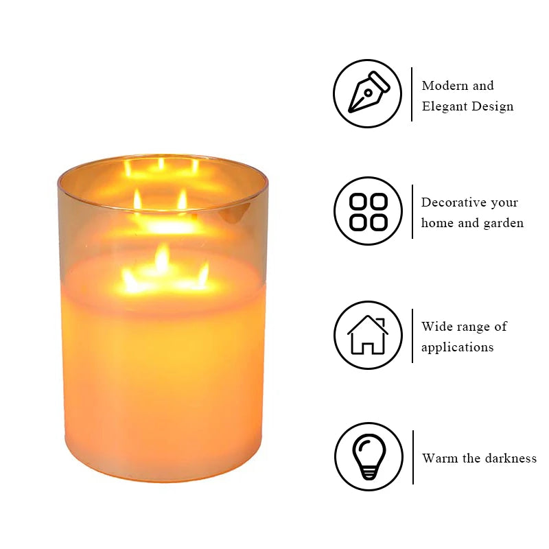Flameless Flickering LED Candles Light Tealight Battery Powerd Candles Lamp Electronic Votive Led Lamp Halloween Home Decor