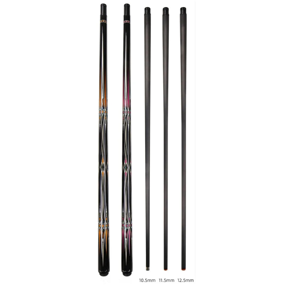 Cuppa 58" New Challenge Carbon Energy Billiard Pool Cue Stick 10.5/11.5/12.5mm Set