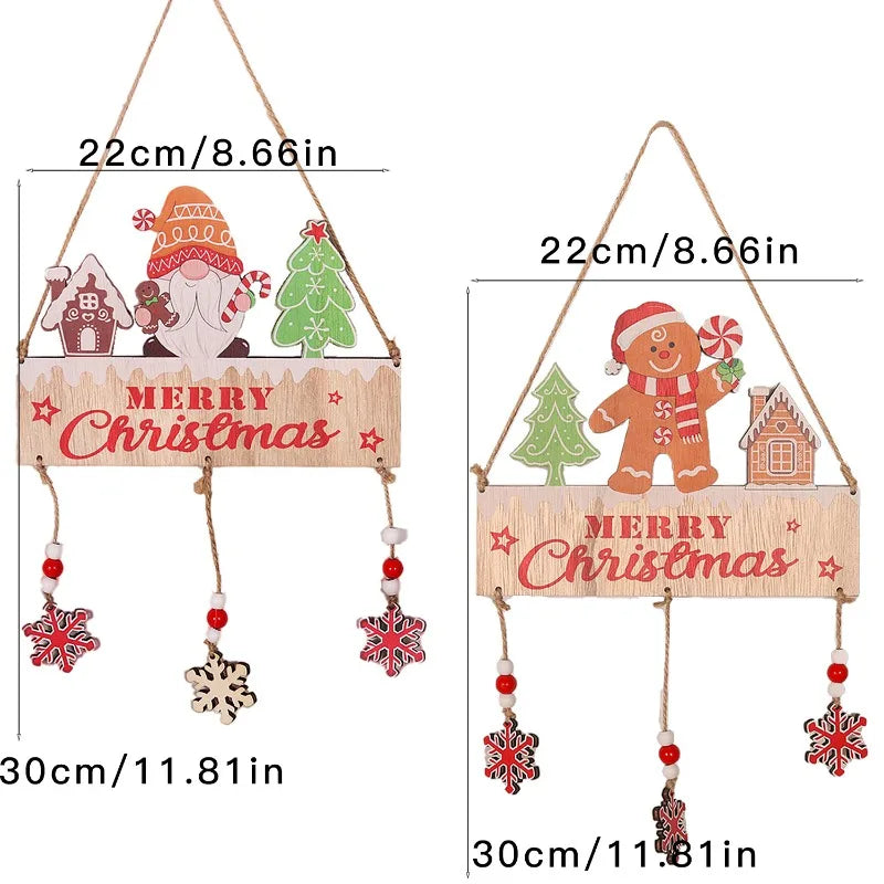 2PCS Christmas Wooden Ornaments, Christmas Crafts for Kids, Wood Slices Crafts Supplies,Xmas Holiday Party Decoration