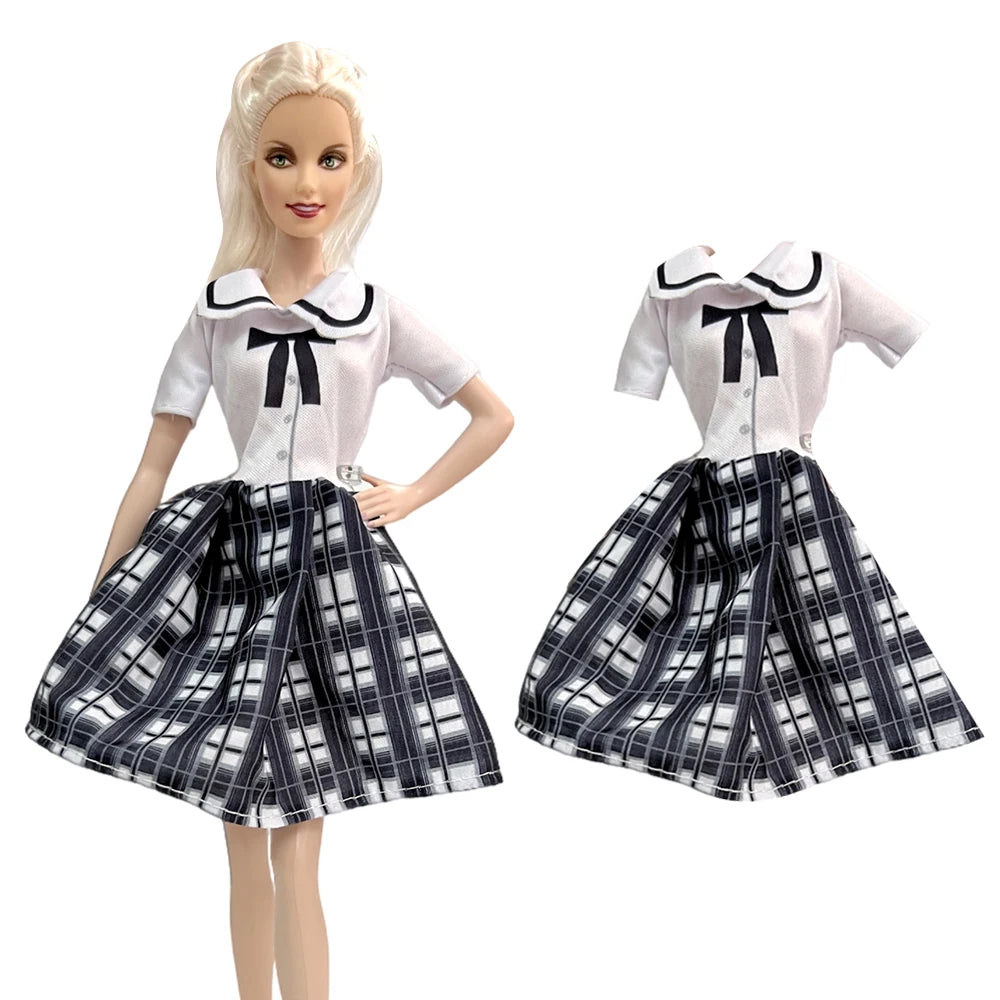 NK Official Mix Style Clothing Fashion Clothing Soft Fur Coat Doll Dress Casual Wear Clothes for Barbie Doll Accessories JJ