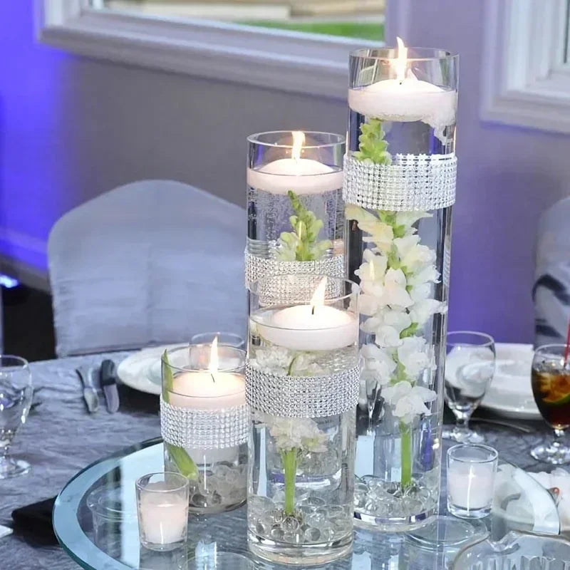 20Pcs Floating Candles Smokeless Candles Valentine Day Romantic Candlelight Atmosphere Birthday Party Wedding Decoration