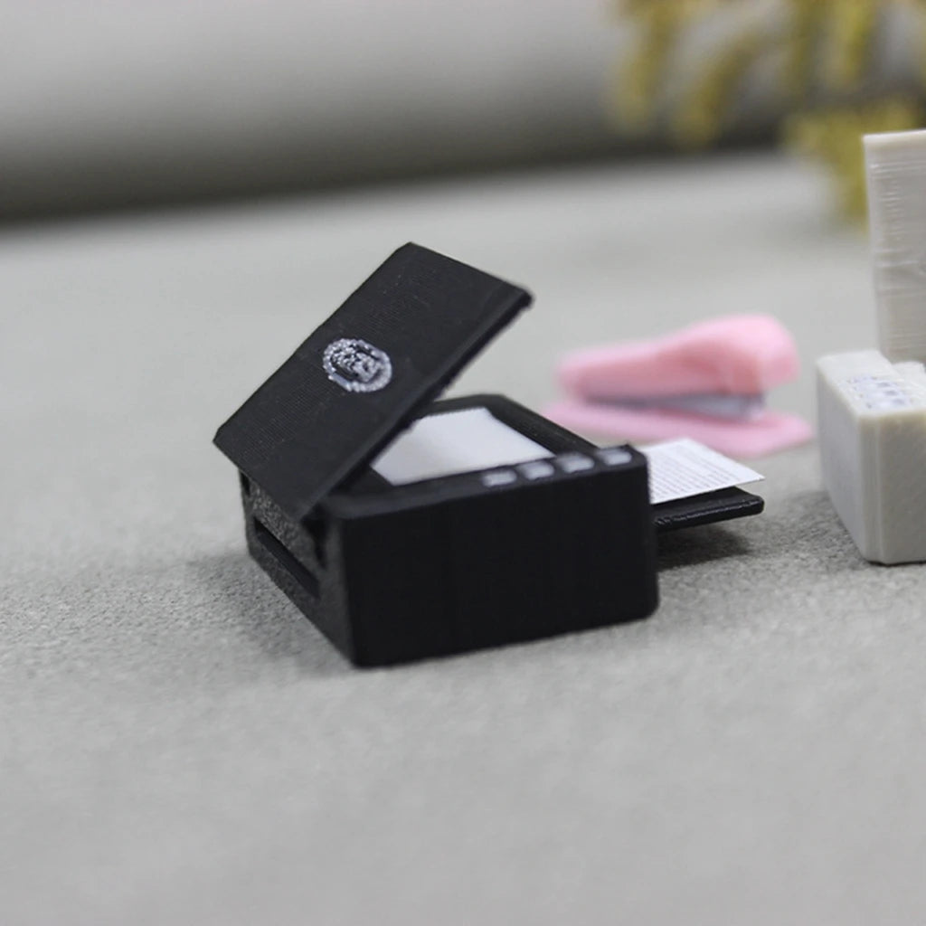 1/12 Scale Dollhouse Miniature Stationery Emulates Printer Office Scene Model Prop BJD Doll Accessories Toys