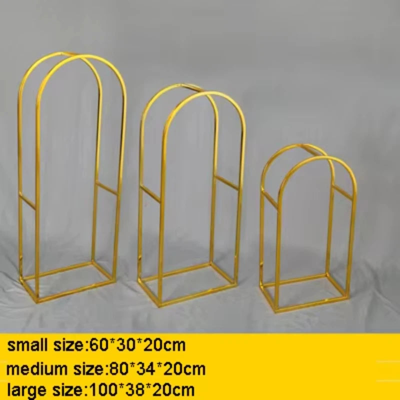 Wedding Props Gold Plating Iron Art Decoration Artificial Flowers Wedding Scene Layout Stars Moon Home Party Christmas Day