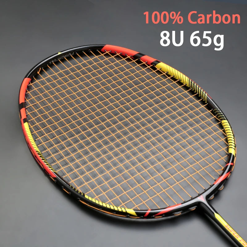 Ultralight 8U 65g Carbon Professional Badminton Racket Strings Strung Bag Multicolor Z Speed Force Raket Rqueta Padel 22-30lbs