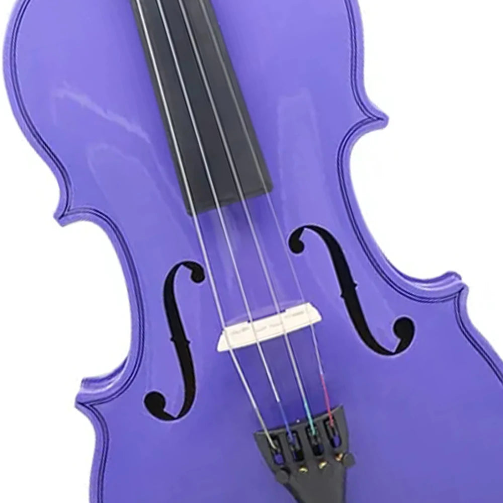 Purple 4/4 Violin Beginners Professionals Acoustic Violin Stringed Instrument Fiddle Set With Case Bow Accessories