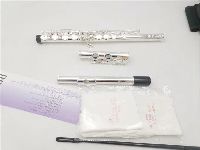 YF-471SL Flute 16 Hole With E Key Silver Plated Flute C Key White Copper Flauta Transversal Music Instrumentos