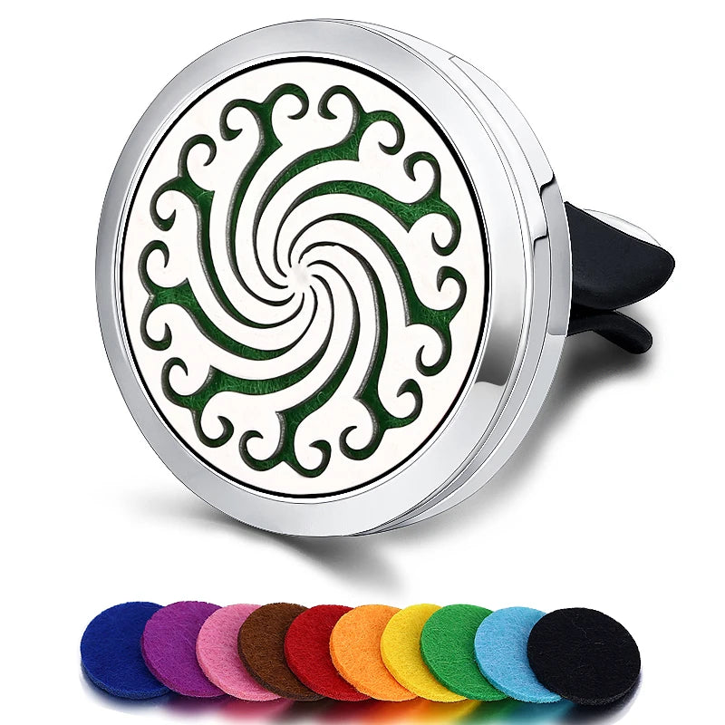 Car Air Freshener Car Perfume Diffuser Clip Car Air Auto Vent Freshener Essential Oil Perfume Locket (No Fragrance) C002