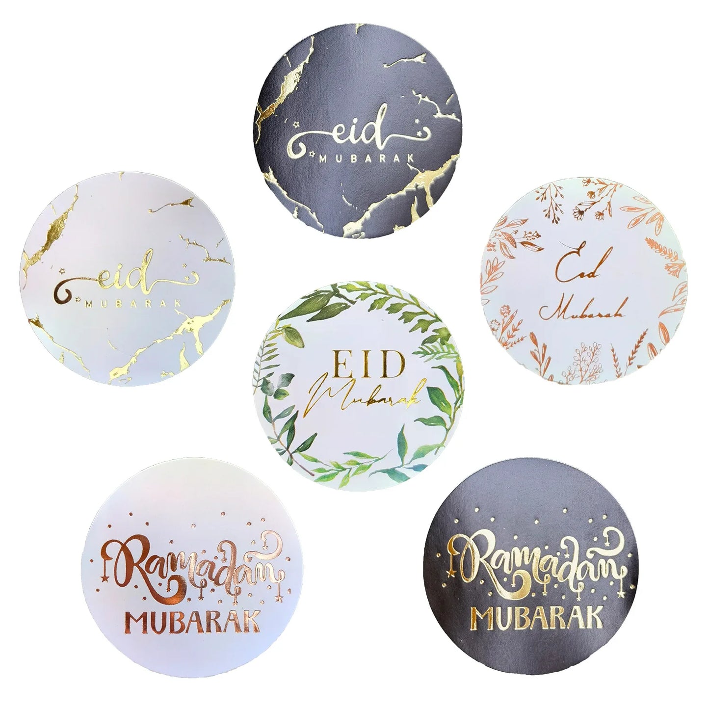 20Pcs Stickers Gold Silver Rose Gold Islamic Muslim Eid Mubarak Eid Gilding Sticker Ramadan Decoration 2023