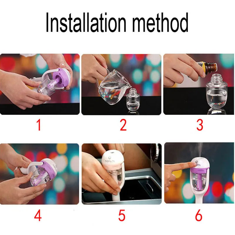 12V Car Air Freshener Car Humidifier Air Purifier Aroma Diffuser Essential Oil Diffuser Aromatherapy Mist Maker Fogger