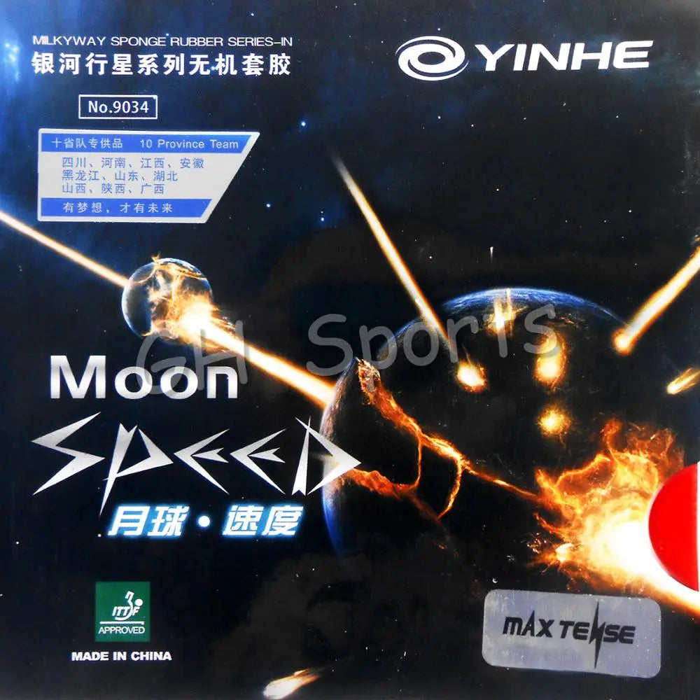 Yinhe Moon SPEED Max Tense No Factory Tuned Pips in Table Tennis Rubber With Sponge for Ping Pong Racket