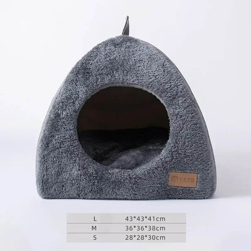 New Triangle Cat Nest Closed Cats House Pet Nest Warm and Thickened Deep Sleep Dog Nest Pet Supplies Closed Cat Tents Cat Bed