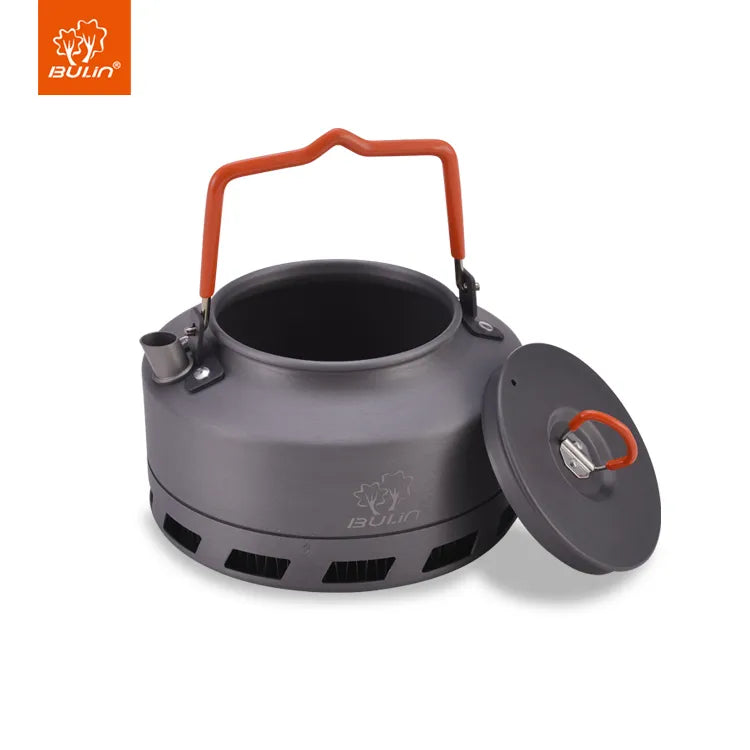 1.1/1.6l Outdoor Camping Hiking Portable Kettle Collector Heat Ring Coffee Water Kettle Teapot