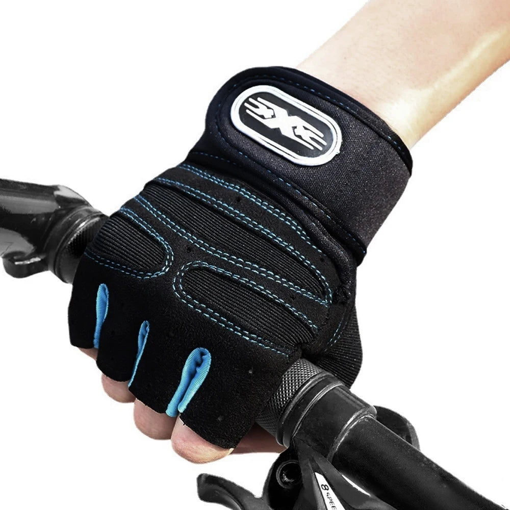 Gym Fitness Gloves Women Men Half Finger Cycling Bicycle Motorcyclist Gloves Weightlifting Yoga Sport Training Fingerless Gloves