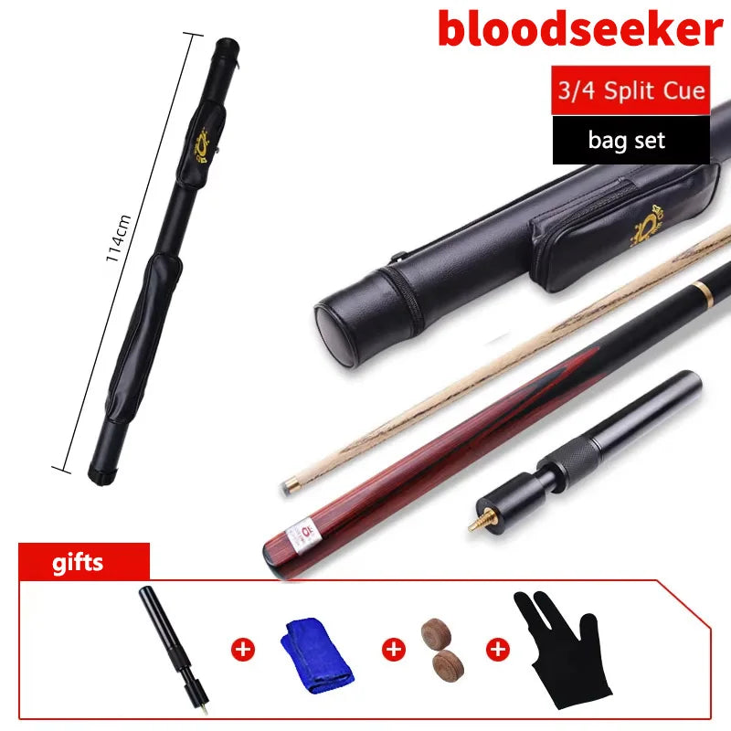 Omin-Billiard Cue Snooker Stick Blood Sandalwood Ash Wood Shaft 3/4 Split One Piece Cues Tip Size 9.5 10 11.5mm With Extender