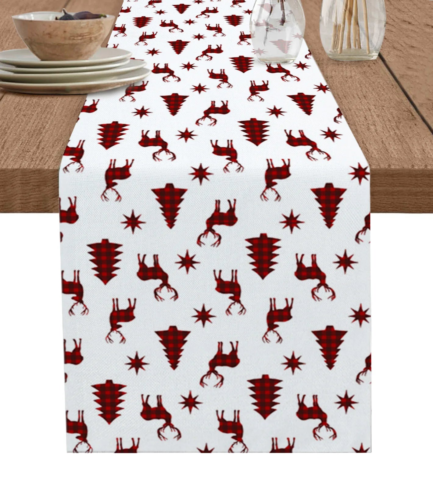 Christmas Christmas Tree Christmas Gnome Wedding Decorations Coffee Table Decor Tablecloth Table Kitchen Decorative Table Runner