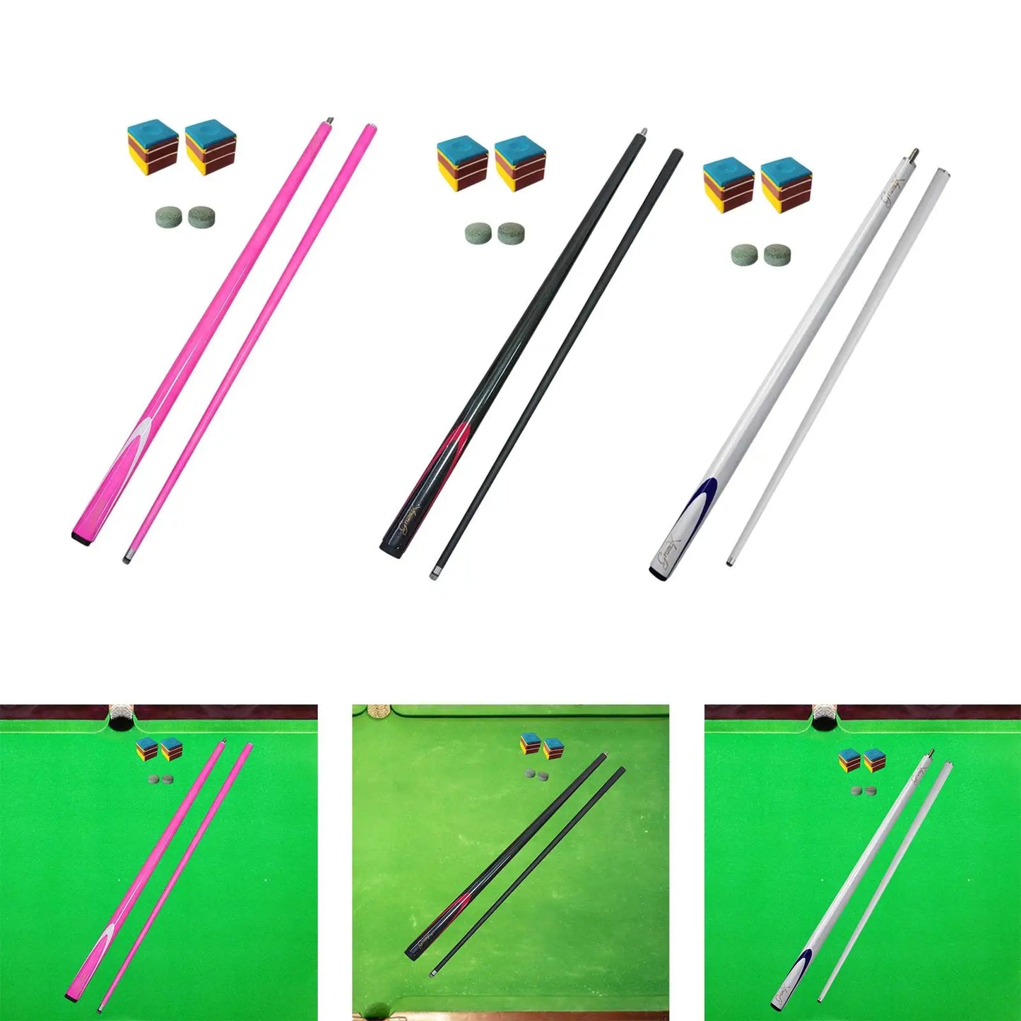 Pool Cue Stick Snooker Cue Carbon Fiber Two Section Portable Billiard Pool Stick Billiard Cue Stick for Men Women Competition