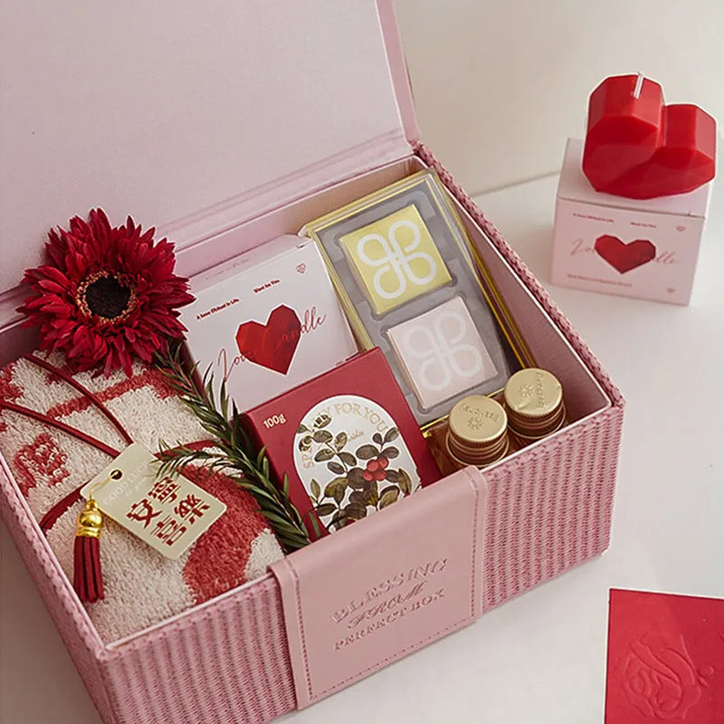 Love Aromatherapy Candle Valentine's Day Wedding Gift Heart Shaped Handmade Atmosphere 3D Design Geometric Texture Shaped Candle