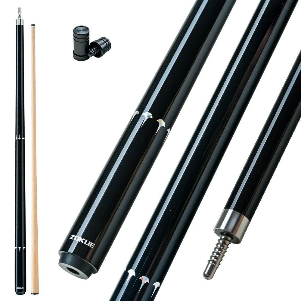 ZOKUE Elite Series Carbon Fiber Pool Cue Low Deflection Full Carbon Technology Cue Stick for Beginner Primary Pool Stick