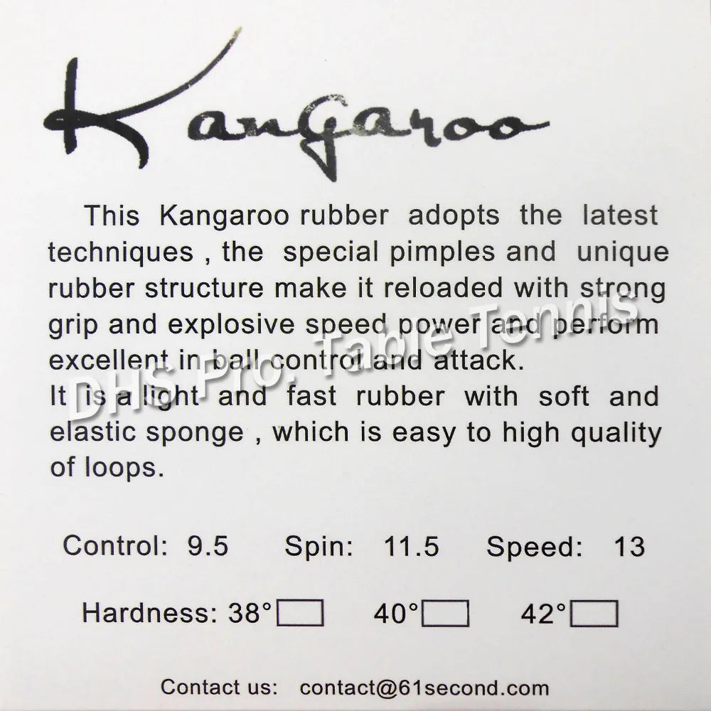 61second Kangaroo Pips-In Table Tennis Rubber With White Sponge
