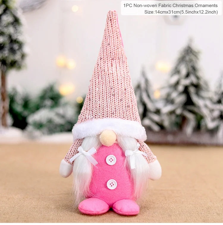 QIFU Christmas Doll Ornaments 2024 Merry Christams Decor for Home Cristmas Decor Xmas Gifts Happy New Year 2025 Navidad Noel