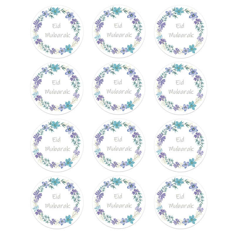 24/48pcs EID Mubarak Decor Stickers Ramadan Mubarak Decoration Islam Muslim Festival Favor Gifts Labels HAJJ Ramadan Kareem