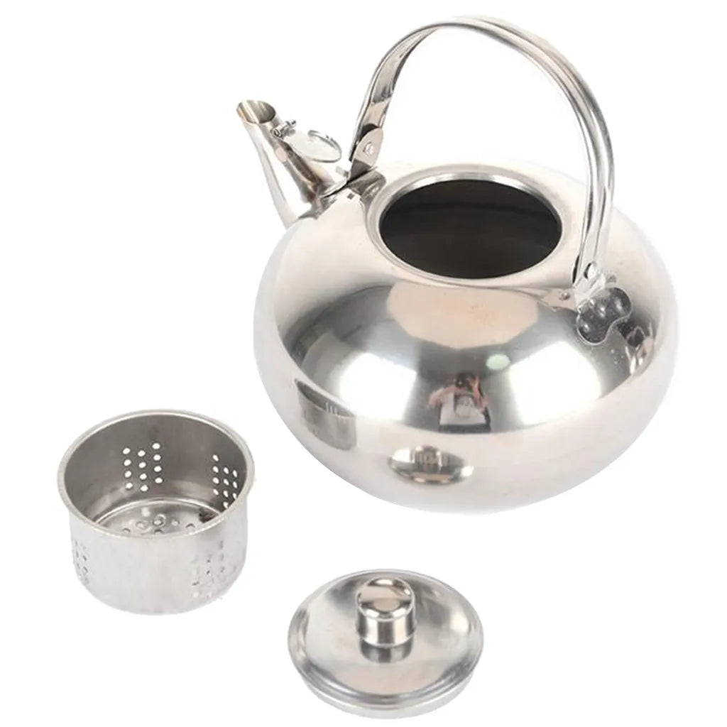 1L /1.5l/2l Teapot Stainless Steel Coffee Tea Kettle With Infuser Filter Black Oolong Tea Jug Home Office Tea/Coffee Tools Pot