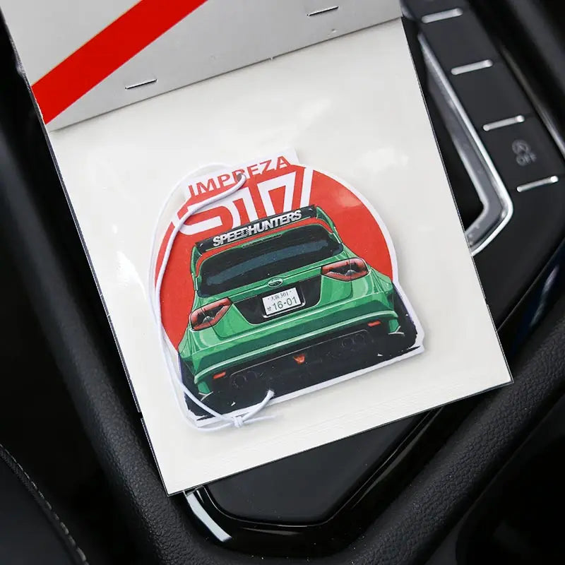 JDM Style Car Rear View Mirrow Pendent Air Freshener Solid Paper Piston Brake Wheel Rim Shock Absorber