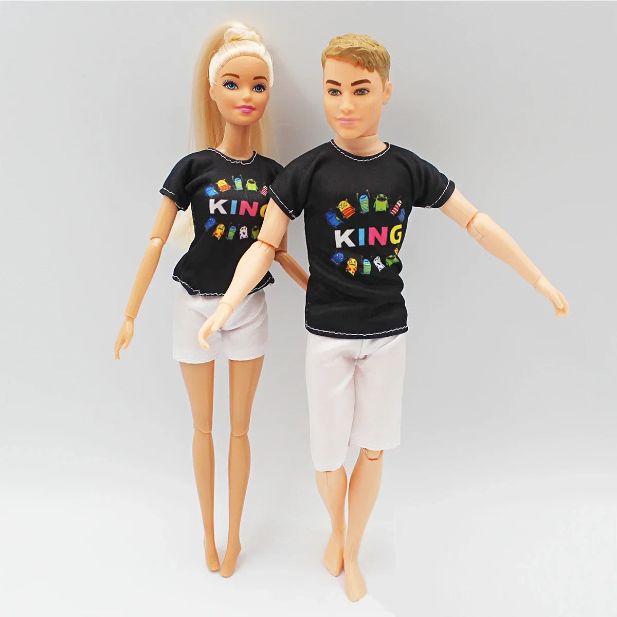 30cm Couple Doll Girlfriend & Boyfriend Ken Doll 1/6 Doll With Wheat Complexion Body Couple Outfit Parents Cosplay Toys Gifts