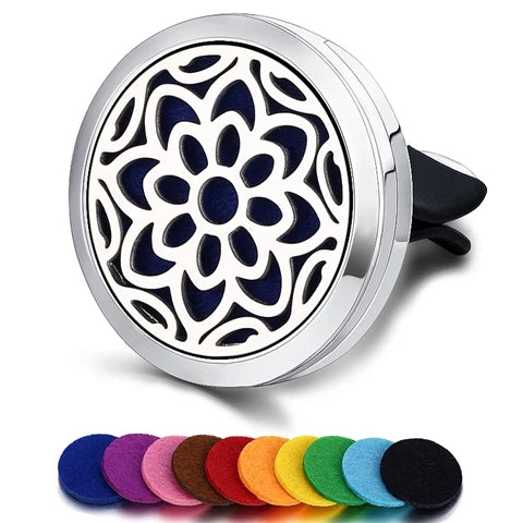 Car Air Freshener Car Perfume Diffuser Clip Car Air Auto Vent Freshener Essential Oil Perfume Locket (No Fragrance) C002