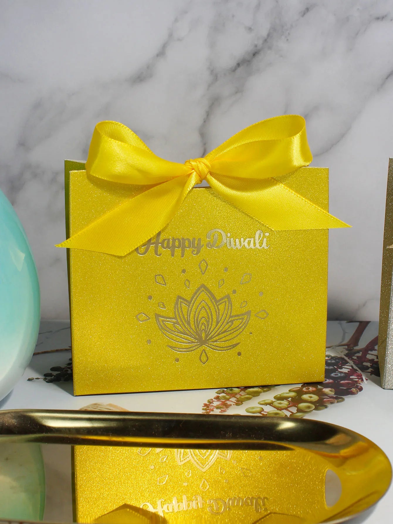 10/20/50pcs Indian Diwali Candy Box, Halloween, Glitter Powder,silver Powder, Three Exquisite Styles of Ribbon Packaging