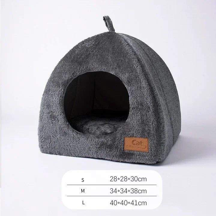 New Triangle Cat Nest Closed Cats House Pet Nest Warm and Thickened Deep Sleep Dog Nest Pet Supplies Closed Cat Tents Cat Bed