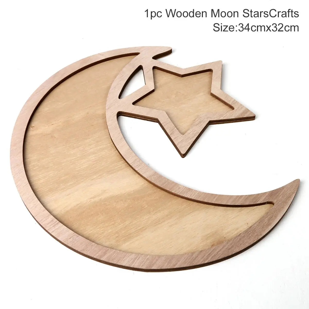 Wooden Pendant EID Mubarak 2024 Ramadan Decoration for Home Kareem Ramadan and Eid Decor Eid AL Adha Islamic Muslim Decor