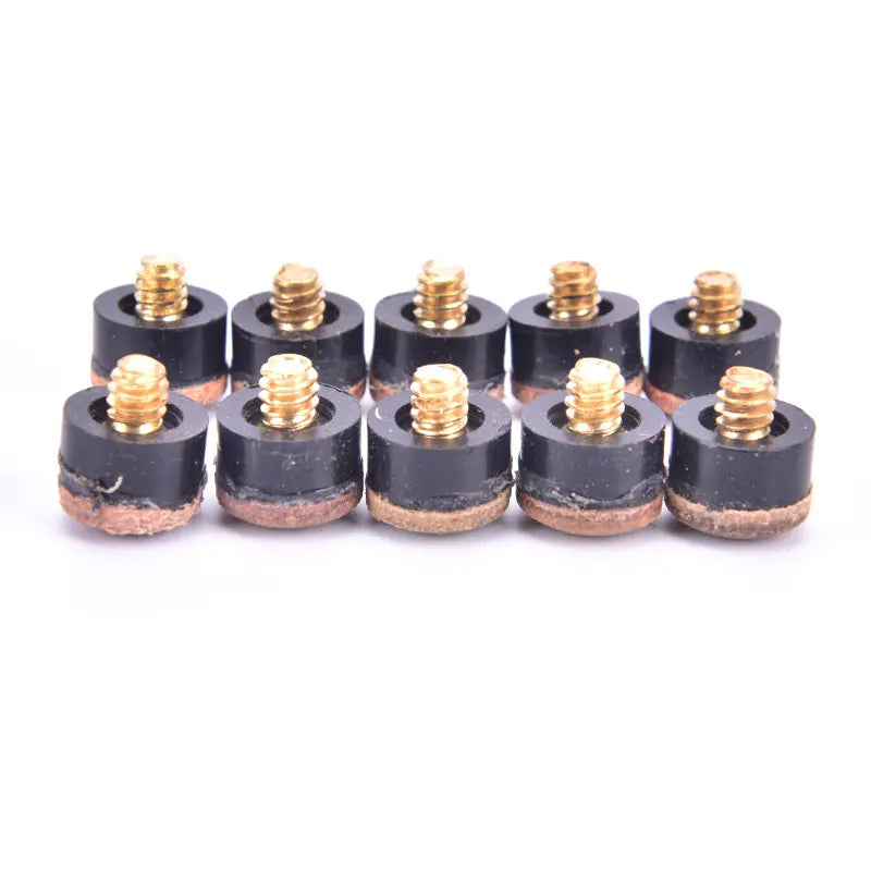 10 Pcs 10-13mm Screw on Cue Tips for Billiard Pool Cue Stick and Snooker Cue Replacement Parts Set Stick for Snooker Accessories