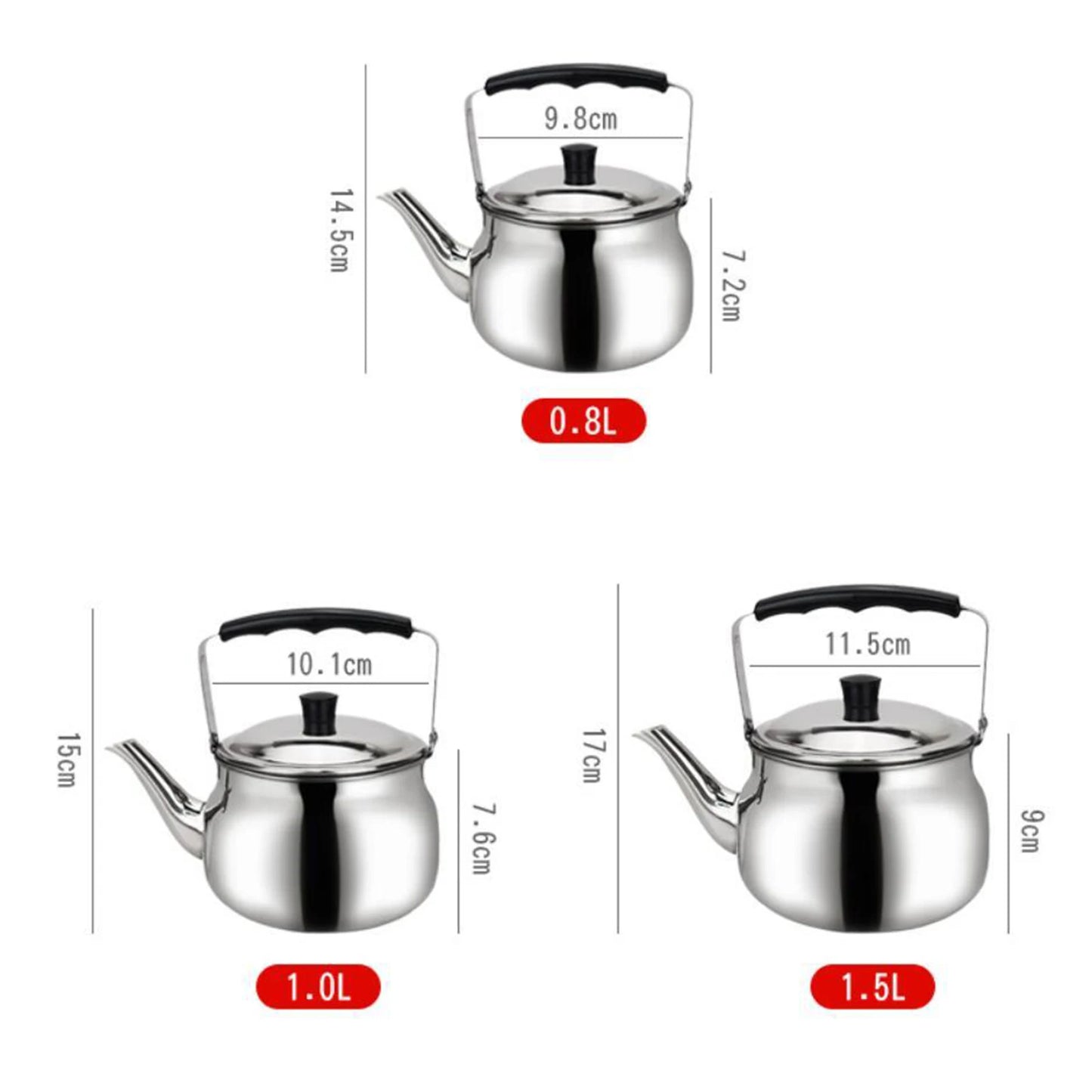 Outdoor Hiking Camping Picnic Water Kettle Teapot Coffee Pot Kitchen Cooking Gas Electric Stovetop Cookware Lightweight Portable