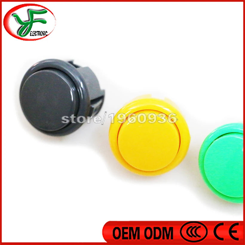 100pcs/Lot Cassette Button 30mm Button Arcade Push Button 10 Colors Accessories for Arcade Game Consoles