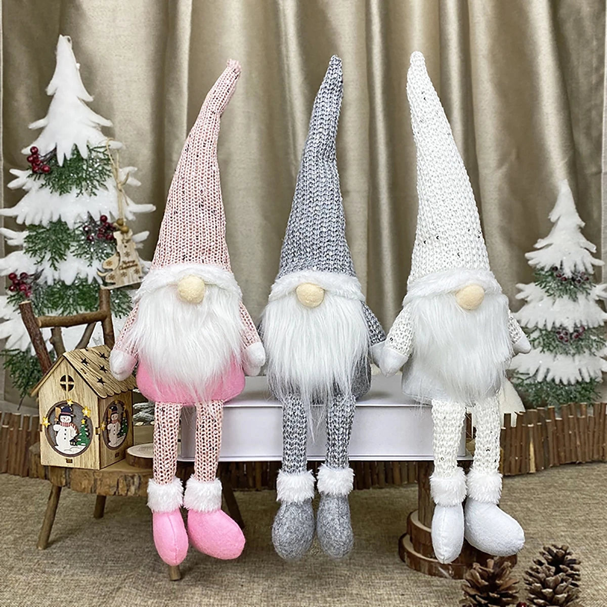 QIFU Christmas Doll Ornaments 2024 Merry Christams Decor for Home Cristmas Decor Xmas Gifts Happy New Year 2025 Navidad Noel