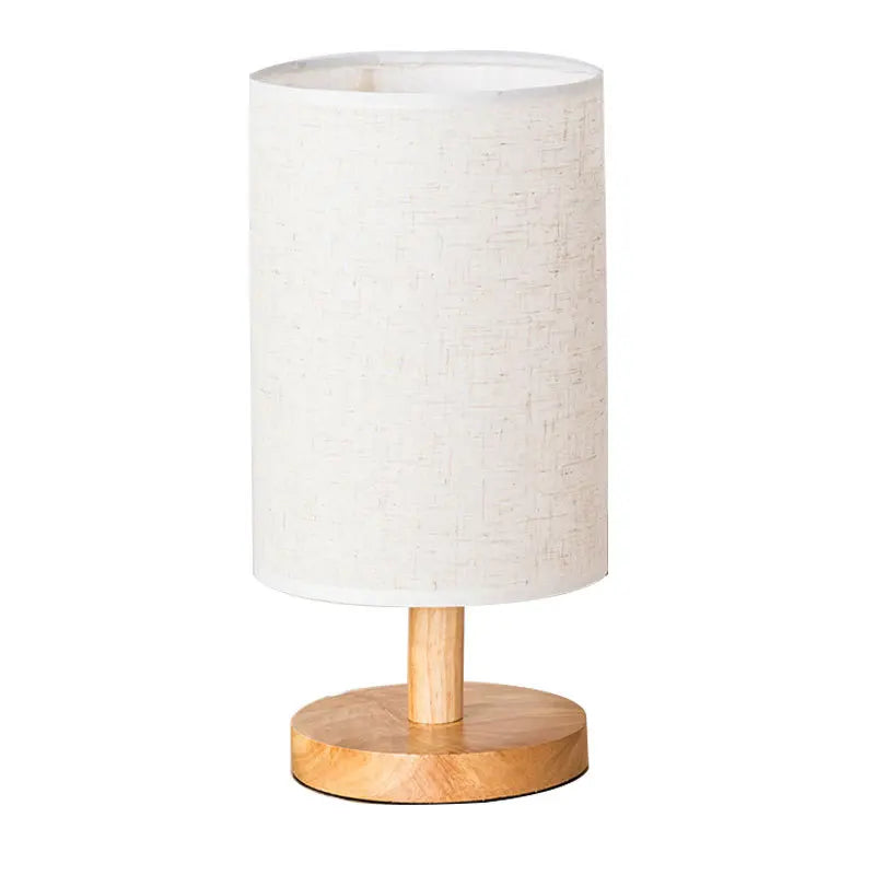 Solid Wooden Table Lamp Living Room Bedroom Bedside Led Lights Night Nightstands EU/US/UK Plug E27 Bulb