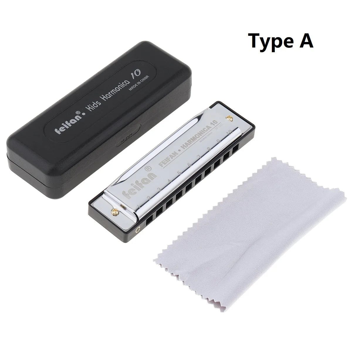 10 Hole 24 Hole Harmonica 8K Titanium Tremolo Tone Key C Harmonica Harp Mouth Organ Musical Instruments With Case
