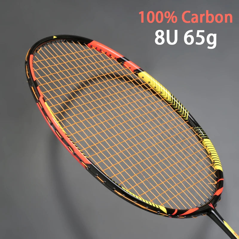 Ultralight 8U 65g Carbon Professional Badminton Racket Strings Strung Bag Multicolor Z Speed Force Raket Rqueta Padel 22-30lbs