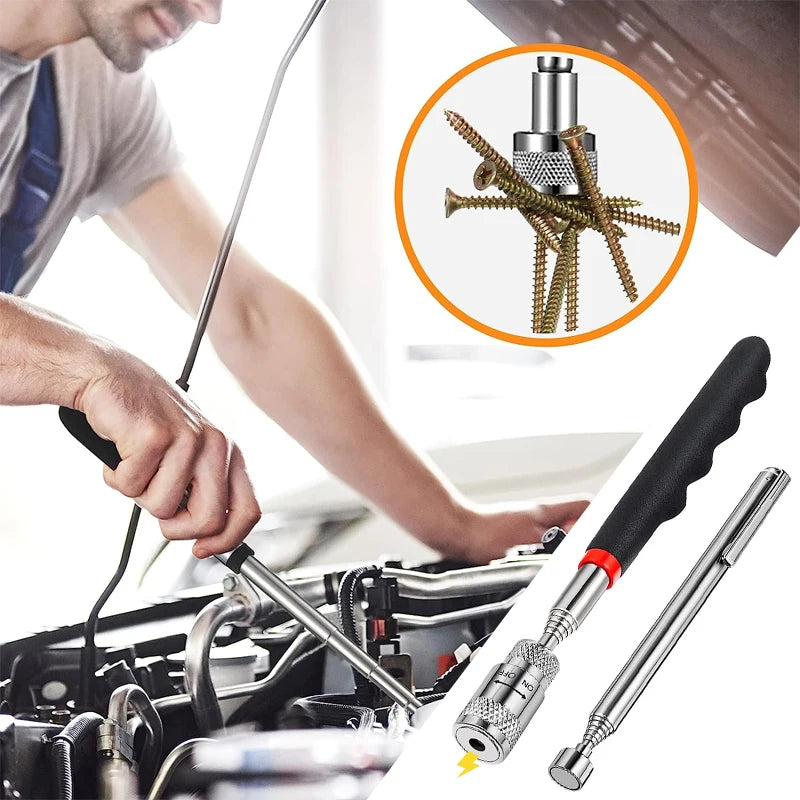 Mini Portable Telescopic Magnetic Magnet Pen Handy Tools Capacity for Picking Up Nut Bolt Extendable Pickup Rod Stick