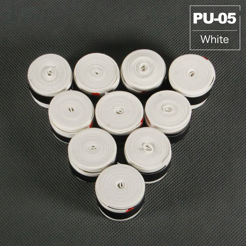 Queshark 10 Pcs Coated Anti-Slip Tennis Overgrips Badminton Grips Breathable Tennis Racket Tapes Sweatbands Fishing Rod Wraps