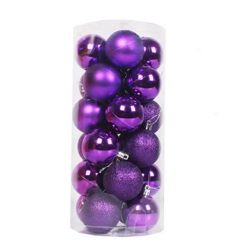 24/36pcs Christmas Ball Christmas Tree Ornament Home Christmas Hanging Pendant New Year Party Decoration Gift Navidad