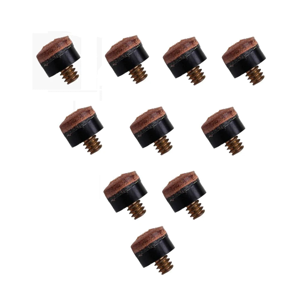 10/20pcs Set 10mm High Quality Screw on Cue Tips for Billiard Pool Cue Stick and Snooker Cue Replacement Parts Stick Repair Tool