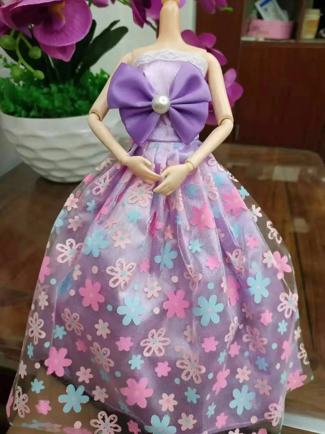 30cm Doll Dress Fashion Clothes Handmade Flower Dress for Licca for Barbie Doll Accessories Baby Toys Best Girl' Gift