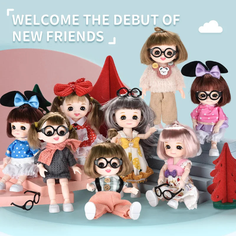 Doll for Girl Baby Doll Toys Children Kid Boy Toy PC Lover Holiday Gift Full Set Bjd 1/12 Mini Dolls Baby Clothes Dress Up