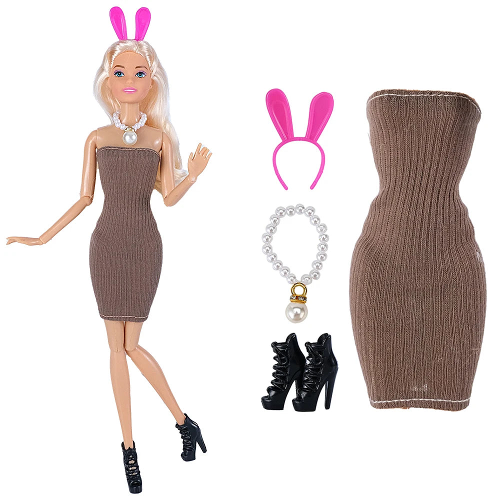 NK Pop Doll Clothes Mermaid Dress Fishtail Skirt Clothing for Barbie Clothes Doll Accessories Toy Gift JJ